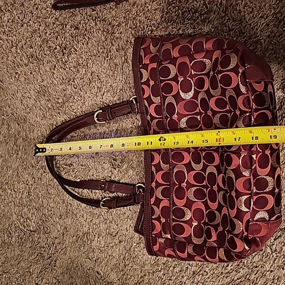 Coach Gallery Sig Metalic  Tote/Purse, Coach Madison Croc Embrossed Coach Wallet - Picture 8 of 12